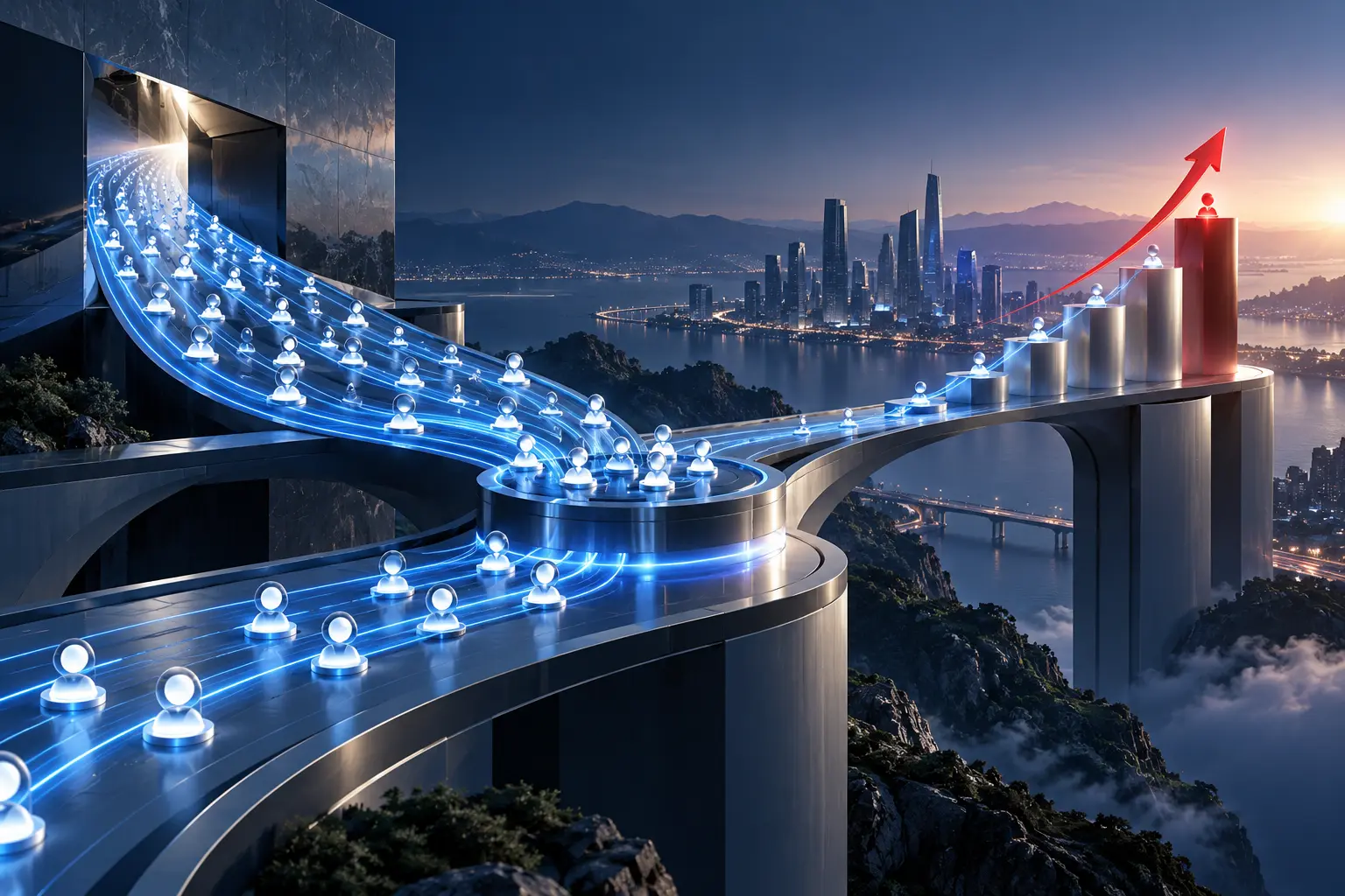 Enterprise growth system connecting media, analytics and revenue performance
