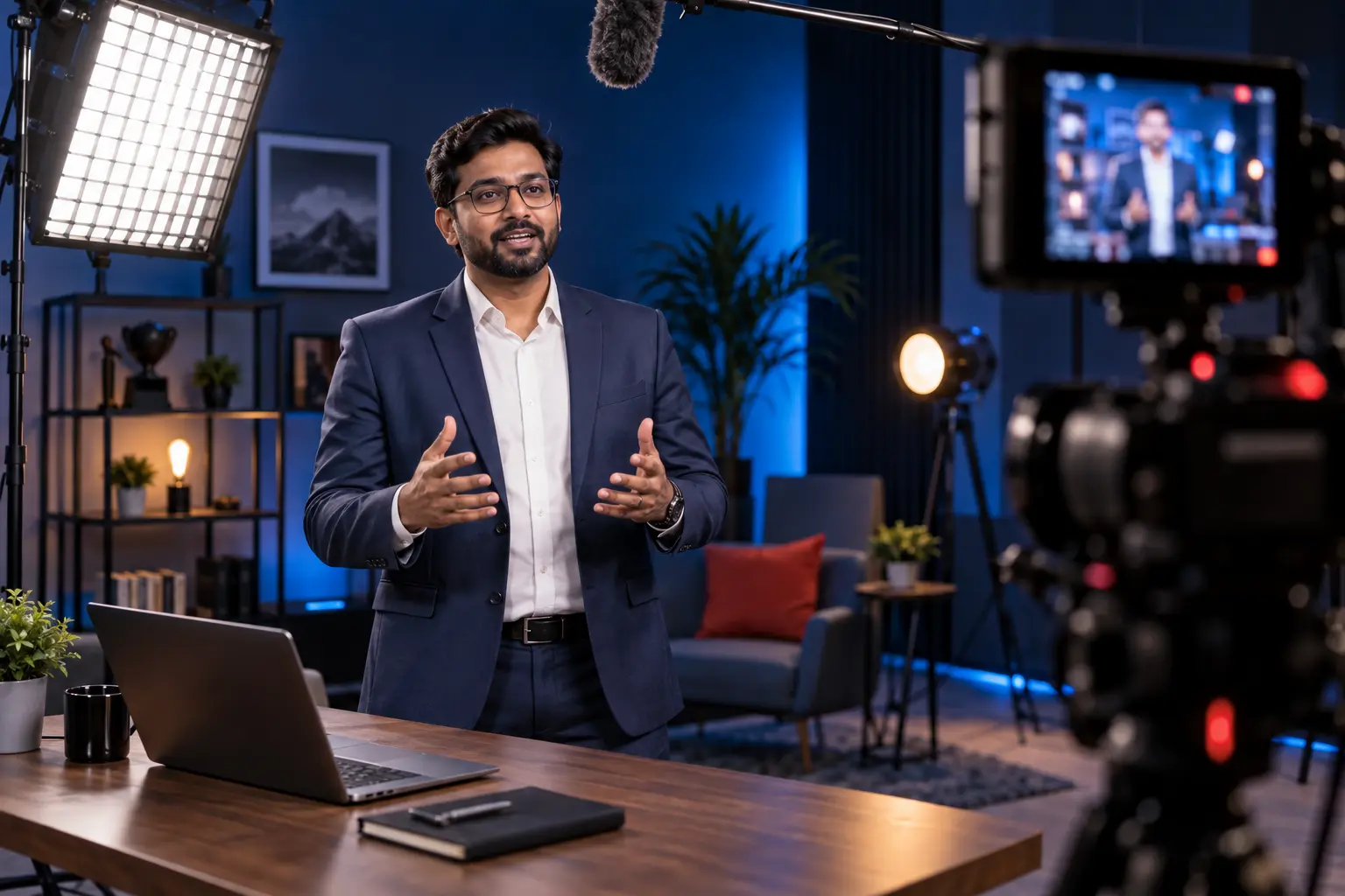 Premium business video campaign playing across digital screens